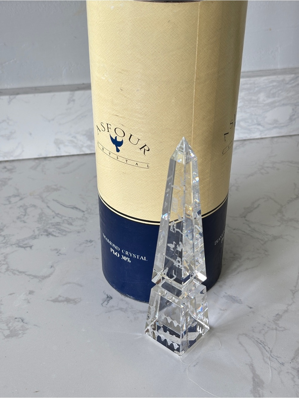 Asfor Pharaonic Clear Crystal Obelisk - Egyptian